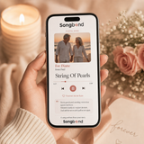 30th anniversary gift — personalized custom song digital player: beach couple photo, For Diane, lyric quotes — Songbond