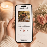 12 year anniversary gift — personalized custom song digital delivery: phone player, picnic couple photo, lyrics — Songbond