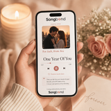 1st anniversary gift for him — personalized custom song digital: app player, For Jack dedication, lyric quotes — Songbond