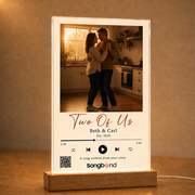 anniversary gift for couples — personalized custom song plaque: dancing couple artwork, Est. 2010, QR — Songbond