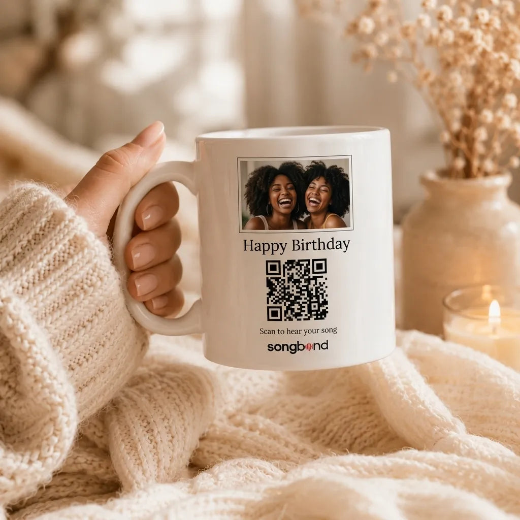 birthday gift for best friend — custom song mug — Songbond