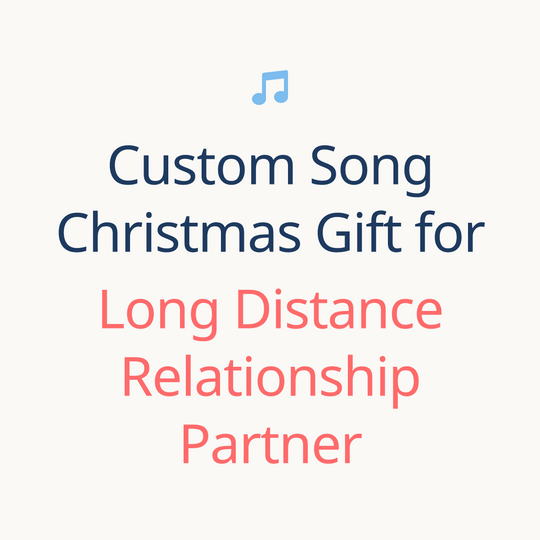 Printed lyrics card with QR for a custom Christmas song gift for Long Distance Relationship Partner from Anyone – Songbond