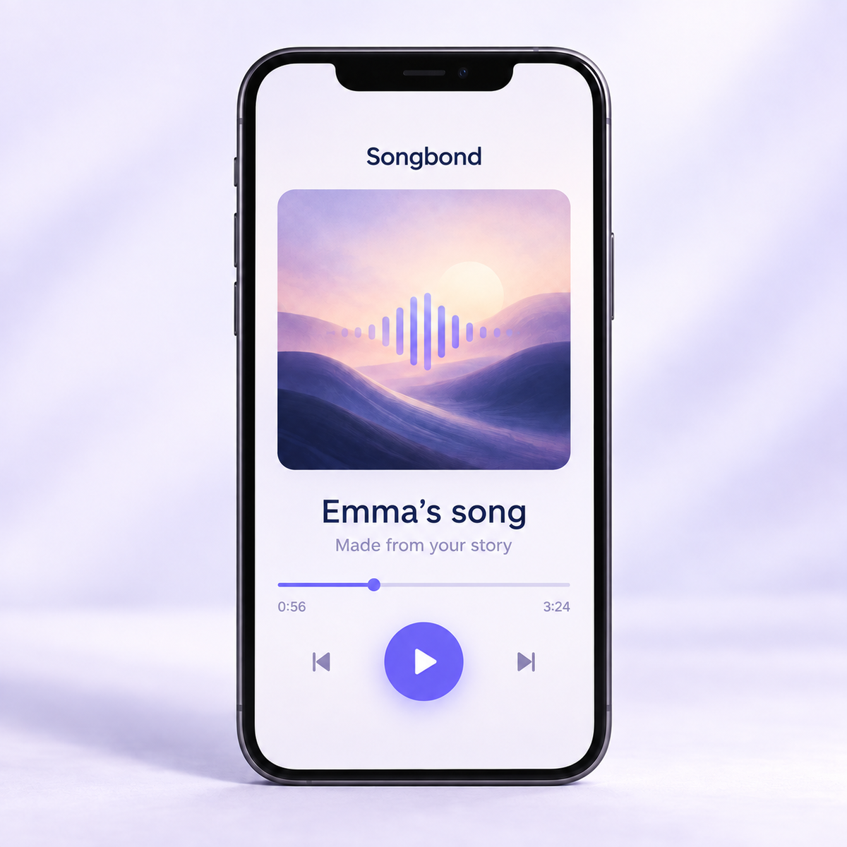 A personalized Songbond song presented as a digital gift