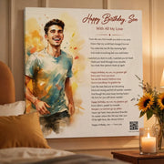 birthday gift for son — custom song canvas — Songbond