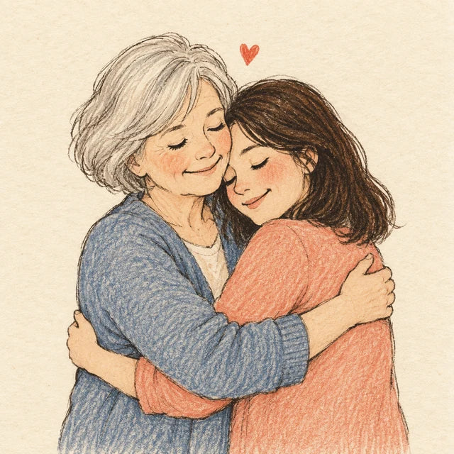 Mother and daughter illustration for Everything You Are, I Am